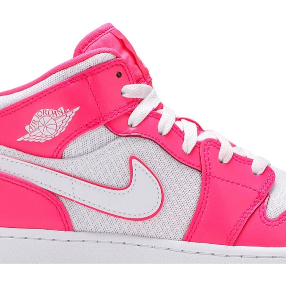 Air Jordan 1 Mid Hyper Pink White